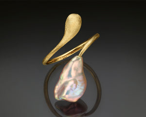 "Balanced"- Baroque Keshi Ring.