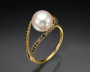"Sol"- Floating Pearl Ring.