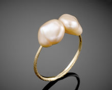 Load image into Gallery viewer, &quot;Backbone&quot;- Keshi Pearls Ring.