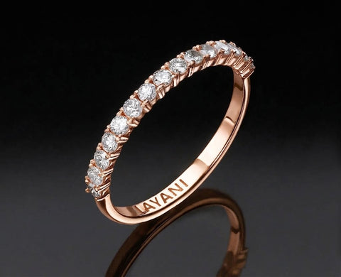 Half-Pave Diamond Wedding Band