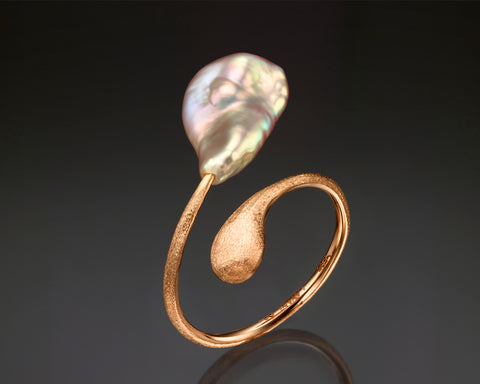 Balanced - Baroque Pearl Open Twist Ring