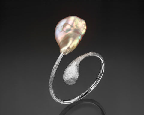 Balanced - Baroque Pearl Open Twist Ring