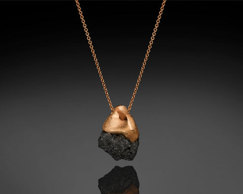 N-Gravity - Gold Nugget Raw Diamond Pendant