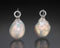 Luna Cascade Earrings – 14K White Gold, Keshi Pearls & Diamonds