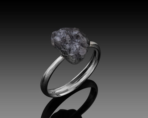 Comet - Grey Rough Diamond Gold Ring