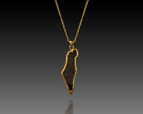 Gold Israel Sapphire Necklace