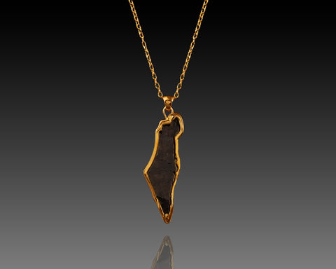 Gold Israel Sapphire Necklace