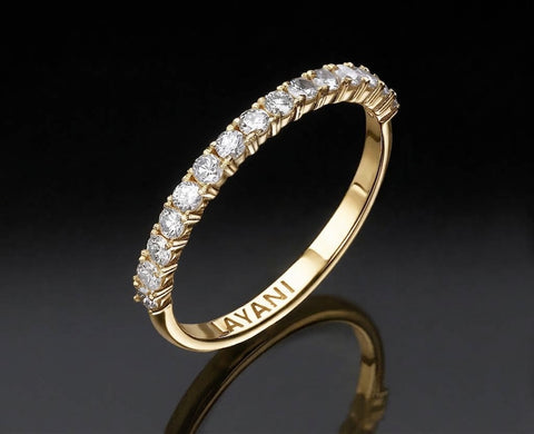 Half-Pave Diamond Wedding Band