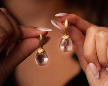 Load image into Gallery viewer, &quot;One Love&quot;- Rose Quartz Earrings.