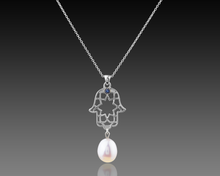 Load image into Gallery viewer, &quot;Celestial Hamsa&quot; - Gold Pendant