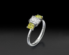 Radiant Rhapsody – 18K White Gold Diamond Ring