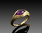 The Hellenistic Revival- Ruby Gold Ring