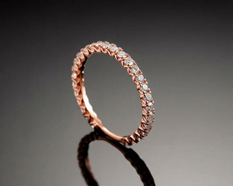 Ella diamond eternity band in rose gold