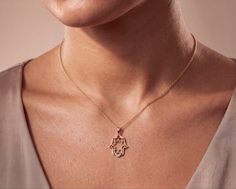 Celestial Hamsa Pendant