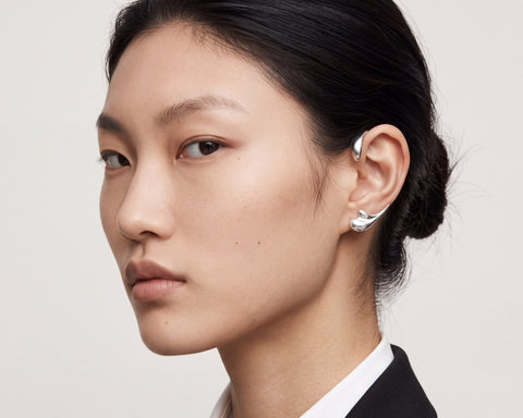Desert Dew ear cuff worn on the ear