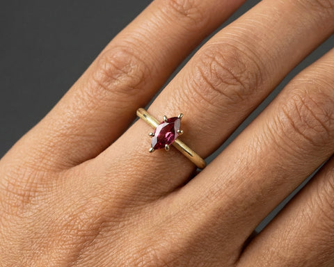 Ortal marquise tourmaline ring worn on the hand