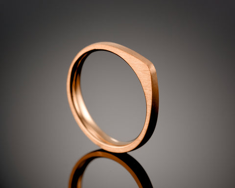 Sandstorm stacking ring in rose plated silver