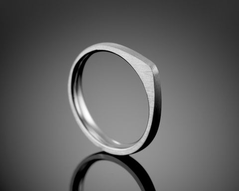 Sandstorm stacking ring in plain sterling silver