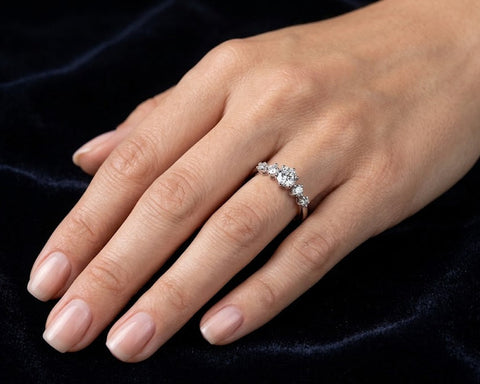 Tavor five-stone diamond ring in rose gold