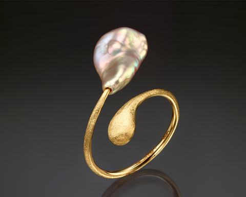 Balanced - Baroque Pearl Open Twist Ring