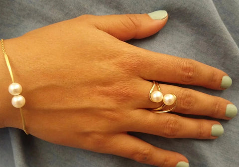 Unity - Twin Pearl Ring