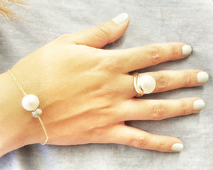 "Array"- Bouton Pearl Ring.