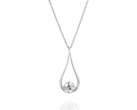 Ayala- Teardrop Diamond Necklace