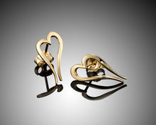 Load image into Gallery viewer, &quot;Flame&quot;- Heart-Shape Stud Earrings.