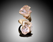 Load image into Gallery viewer, &quot;Balance&quot;- Purple and Pink Baroque Keshi Pearls Ring.