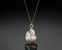 Load image into Gallery viewer, &quot;Bellatrix&quot;- Keshi Pearl &amp; Diamonds Necklace.