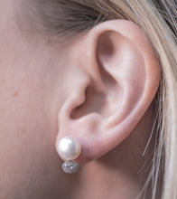 Load image into Gallery viewer, &quot;Venus&quot;- Pearls &amp; Diamonds Studs.