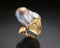 Wave- Baroque Keshi Pearl Oversize Ring