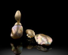 Load image into Gallery viewer, &quot;Sunset&quot;- 18K Keshi Baroque Pearls Earrings.