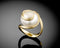 Infinity - Spiral Gold Bouton Pearl Ring